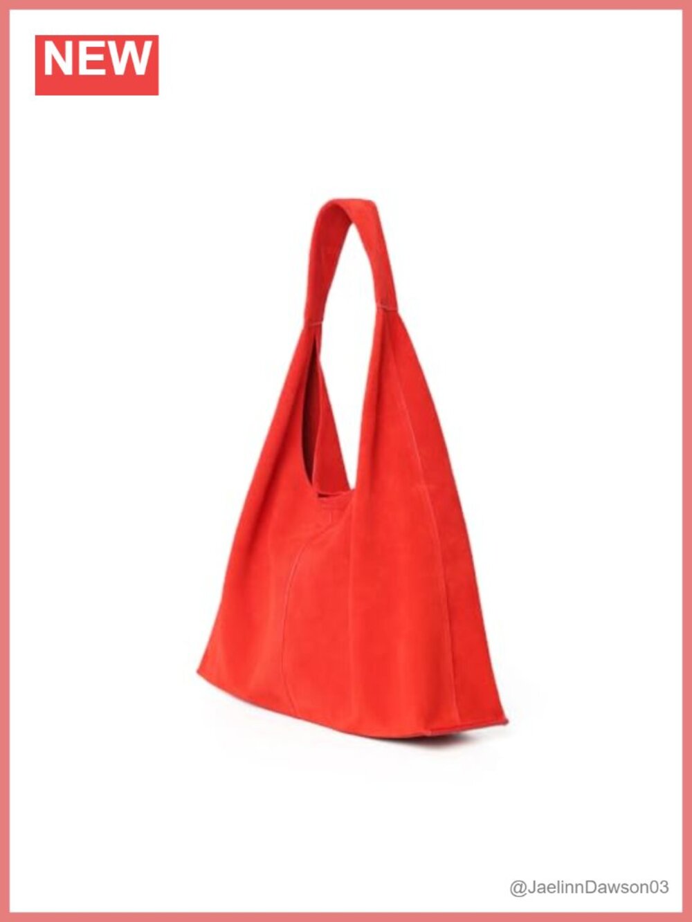 Genuine Suede Leather Hobo Bag Oversized Crescent Shoulder Tote